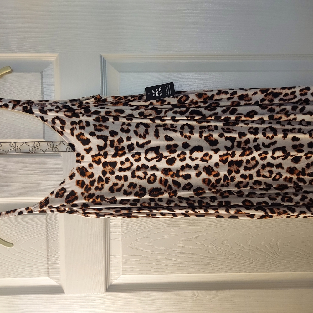 Leopard Print Sleeveless Dress